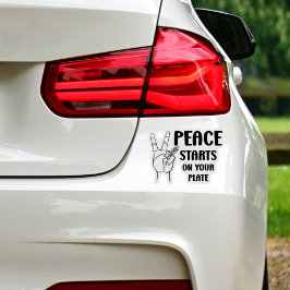 Vrede begint op je Bord, Vegan Activism Sticker