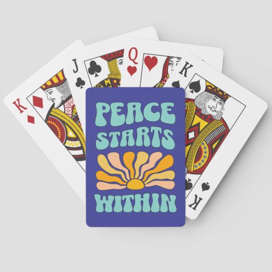 Vrede begint van binnen pokerkaarten (Achterkant)