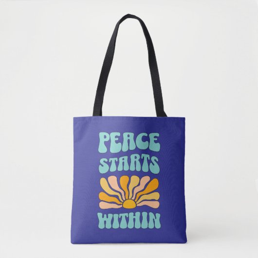 Vrede begint van binnen tote bag (Voorkant)