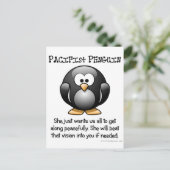 Vrede bereiken door middel van geweld briefkaart (Staand voorkant)