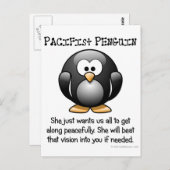 Vrede bereiken door middel van geweld briefkaart (Voorkant / Achterkant)