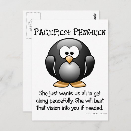 Vrede bereiken door middel van geweld briefkaart (Voorkant / Achterkant)