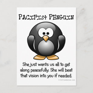 Vrede bereiken door middel van geweld briefkaart