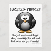 Vrede bereiken door middel van geweld briefkaart (Voorkant)