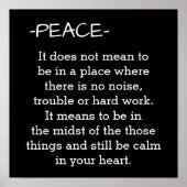 Vrede - betekenis van - poster druk (Voorkant)