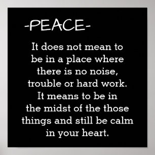Vrede - betekenis van - poster druk