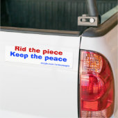 Vrede bewaren bumpersticker (Op Truck)