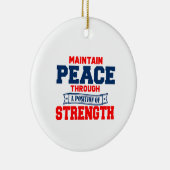 Vrede bewaren door middel van positiekracht cerami keramisch ornament (Rechts)