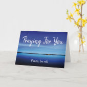 Vrede BIDT VOOR JE christen Kaart (Gele Bloem)