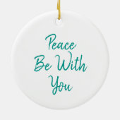 Vrede bij je witte dove keramisch ornament (Achterkant)