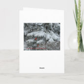 Vrede bij Kerstmis, SneeuwPijnboom Feestdagen Kaart (Achterkant)