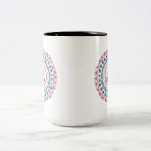 Vrede binnen Pastel Mandala Tweekleurige Koffiemok (Center)