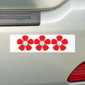 Vrede bloem bumpersticker (Op auto)