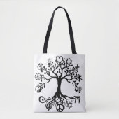 Vrede Boom des Levens Tote Bag (Voorkant)