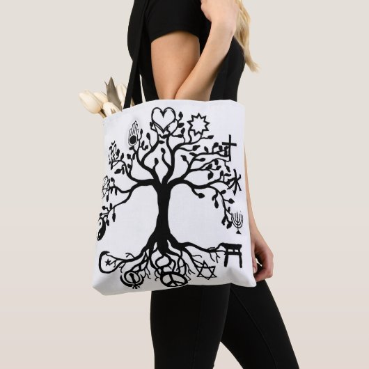 Vrede Boom des Levens Tote Bag (Dichtbij)