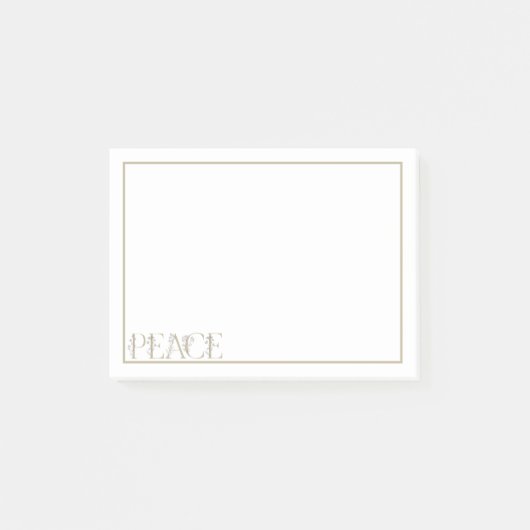 Vrede Botanische Elegant Post-it® Notes (Voorkant)