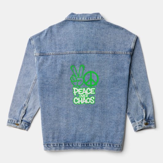 Vrede Boven Chaos Denim Jacket (Achterkant)