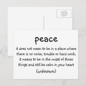 vrede briefkaart (Voorkant / Achterkant)