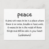 vrede briefkaart (Voorkant)