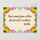 Vrede Briefkaart - Boeddha Citaat (Voorkant)