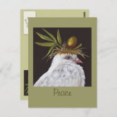 Vrede briefkaart met duif (Voorkant / Achterkant)