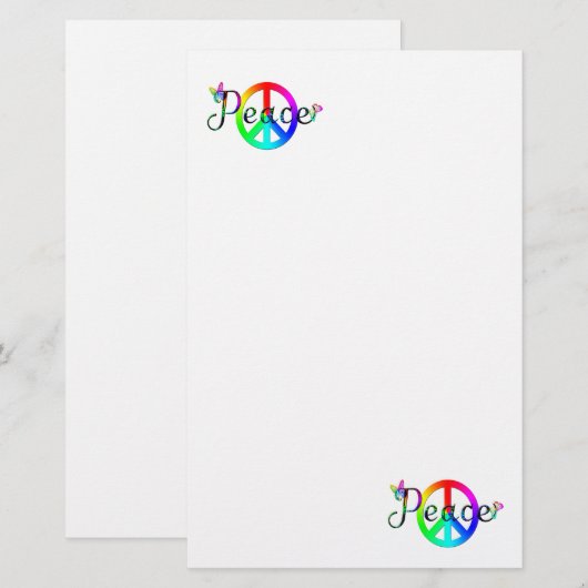 Vrede Briefpapier (Voorkant / Achterkant)