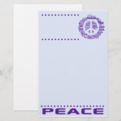 Vrede briefpapier, pas aan briefpapier (Voorkant / Achterkant)