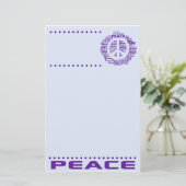 Vrede briefpapier, pas aan briefpapier (Staand voorkant)