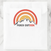 Vrede buiten rechthoekige sticker (Tas)