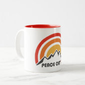 Vrede buiten tweekleurige koffiemok (Voorkant links)