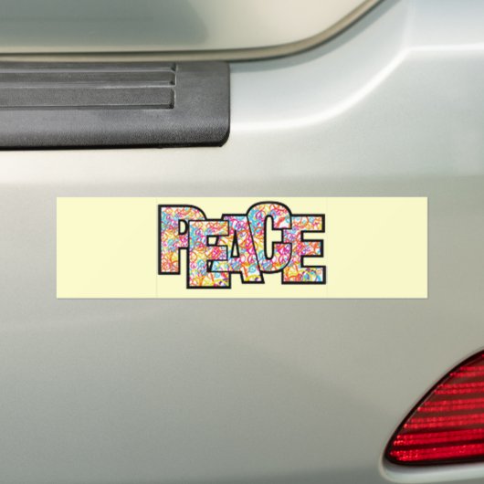 VREDE BUMPERSTICKER (Op auto)