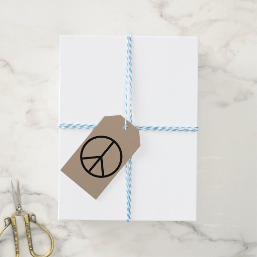 Vrede (CND) Cadeaulabel (Met Touw)