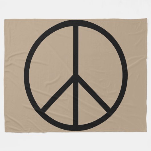 Vrede (CND) Fleece Deken (Voorkant (Horizontaal))