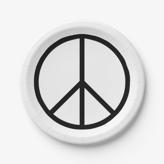 Vrede (CND) Papieren Bordje (Voorkant)