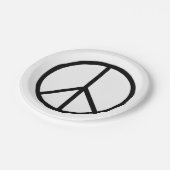 Vrede (CND) Papieren Bordje (Gekanteld)