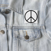 Vrede (CND) Vierkante Button 5,1 Cm (In situ)