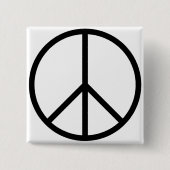 Vrede (CND) Vierkante Button 5,1 Cm (Voorkant)