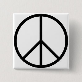 Vrede (CND) Vierkante Button 5,1 Cm