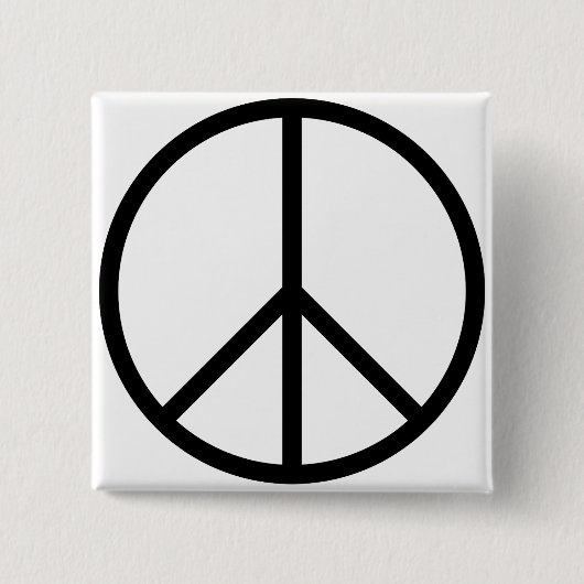 Vrede (CND) Vierkante Button 5,1 Cm (Voorkant)