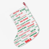 Vrede coëxistente prettige kerst Veel talen Grote Kerstsok (Achterkant (Hangend))