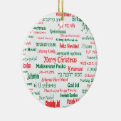Vrede coëxistente prettige kerst Veel talen Keramisch Ornament (Rechts)