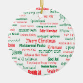 Vrede coëxistente prettige kerst Veel talen Keramisch Ornament (Voorkant)