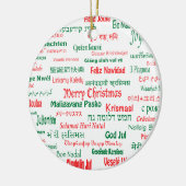Vrede coëxistente prettige kerst Veel talen Keramisch Ornament (Links)