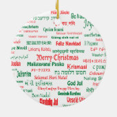 Vrede coëxistente prettige kerst Veel talen Keramisch Ornament (Achterkant)