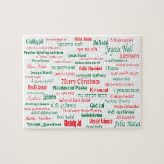 Vrede coëxistente prettige kerst Veel talen Legpuzzel