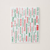 Vrede coëxistente prettige kerst Veel talen Legpuzzel (Verticaal)