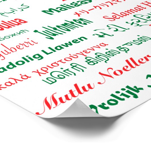 Vrede coëxistente prettige kerst Veel talen Poster (Hoek)