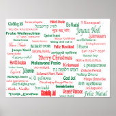 Vrede coëxistente prettige kerst Veel talen Poster (Voorkant)