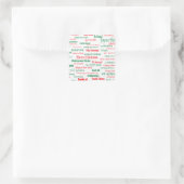 Vrede coëxistente prettige kerst Veel talen Vierkante Sticker (Tas)