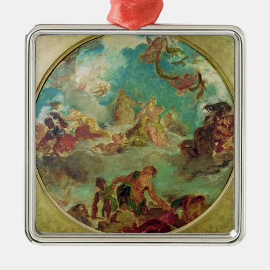 Vrede daalt naar aarde metalen ornament (Voorkant)